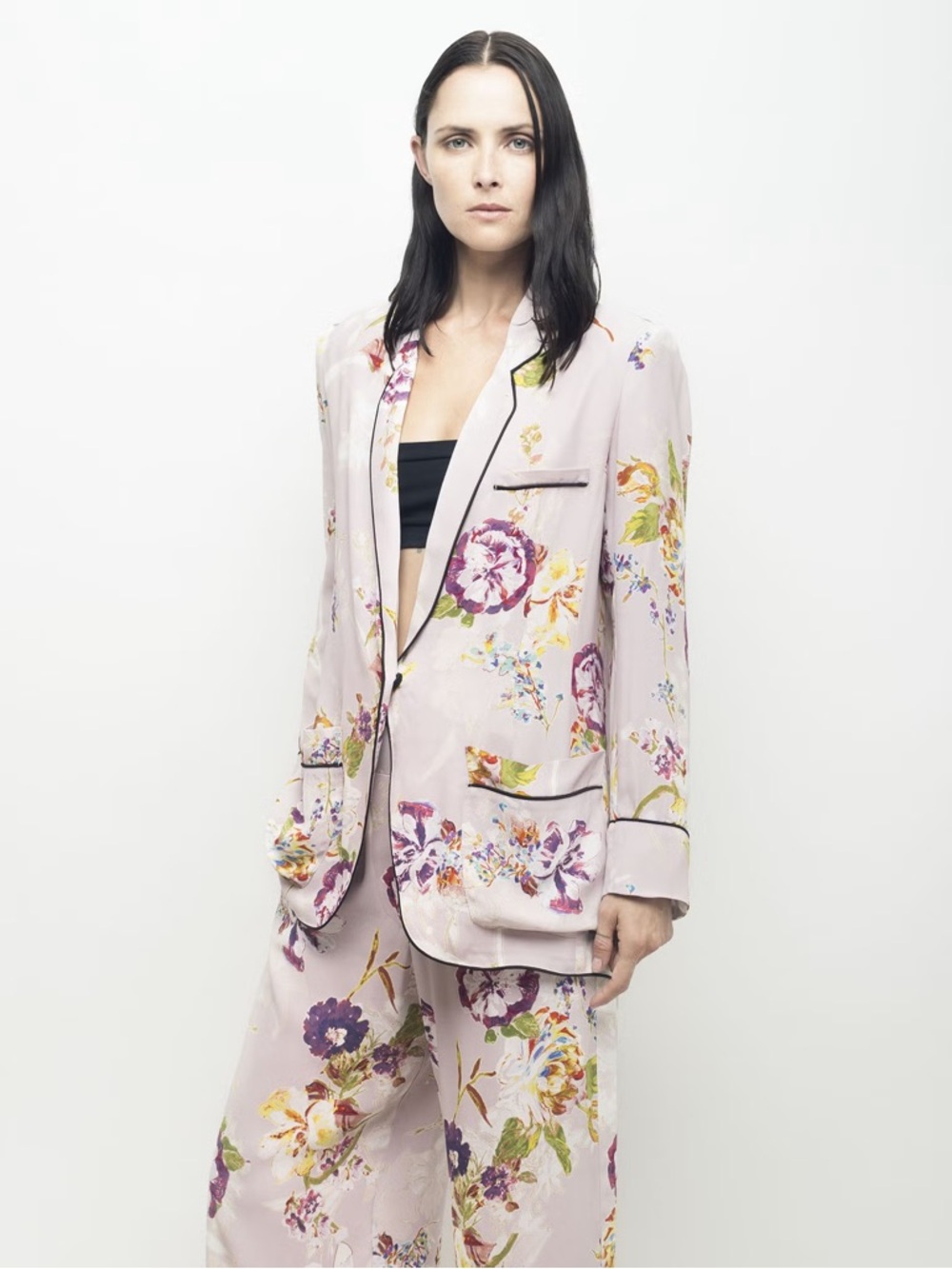 Smythe / lightweight floral blazer 10